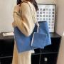 2024 Hot Selling New Retro Large-capacity Multiple Colour Canvas Tote Bag Women's Solid Shoulder Underarm Bag