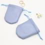 Luxury Emboss Printing Leather Headphone And Earphone Packing Bag Jewelry Bag Small Drawstring Leather Pouch