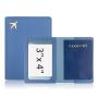 HR242 Gold Stamping Multi-color Aircraft Pattern Leather Passport Bag Hand Sewn PU Passport Clip Adjustable Logo Passport Cover
