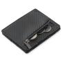 Custom business card holders leather slim card holder wallet carbon fiber mens card holder