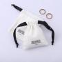 Custom Logo Printing Brush Canvas Drawstring Jewelry Bag Packaging Small Cotton Gift Canvas Jewelry Pouch