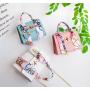New Silk Scarf Ladies's Small Square Bag Handbags Pu Leather Wholesale Sling Shoulder Phone Bag for Women