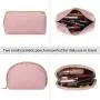 Brown Checkered Makeup Case Portable Pu Cosmetic  Makeup Bag Vegan Leather  Cosmetic Bag Travel Bag For Cosmetics