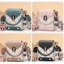 HR593 Women's One Shoulder Portable Small Bag Girls' Fashion Festival Gift Mini Phone Bag PU Fresh and Sweet Pendant Bucket Bag