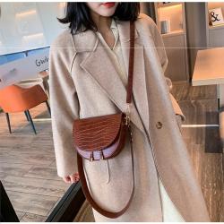 2024 new arrive Luxury Retro fashion saddle bag Crocodile PU leather small purse