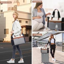 LOVEVOOK 4 in1 Clothes Storage Bag Travel Duffel Personal Item Hospital Overnight Bag with Wet Pocket Weekender Bags for Women