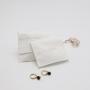 High End Silver Logo Brush Flap Cotton Canvas Jewelry Pouch Envelope Mirror Gift Bracelet Jewelry Packaging Bag