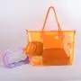 keymay 90%clear wholesale Custom waterproof Beautiful transparent bag with custom pvc stadium
