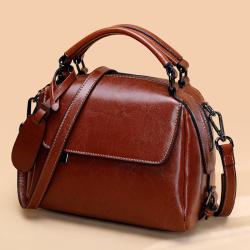 Sacs A Bandouliere Wholesale Classic New Trendy Women Retro Oil Wax Messenger Bag Genuine Leather Shoulder Bag Crossbody Handbag