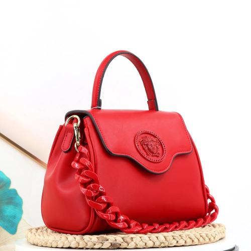 2024 newest acrylic chain ladies bag quality diamond logo designer female bag luxury popular women handbag supplier 24 cm