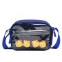 Custom shape designer messenger sling bag display pins canvas ita bag with clear window