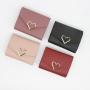 New Arrival Mini Heart Hasp Wallets Ladies PU Leather Money Bag Small Wallet Cash Card Holder Students Money Bags 2024