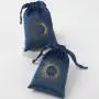 Custom Logo Navy Drawstring Necklace Jewellery Pouch Jewelry Watch Packaging Drawstring Velvet Bag