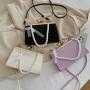 OEM716 New Female Women Bag Trendy Pearl Chain Leather Shoulder Bag Western Style Small Square Ladies Women Handbags For Women