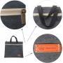 Gelory Paper Files Notebook Organizer Bag Waterproof Zipper Document Bag with Handle and Meeting Office Organizer Briefcase