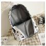 OEM909 Ladies Cow Print Bag Small Cute Canvas Leisure Backpack Casual School Bags for Girls College Women Shoulder Bag