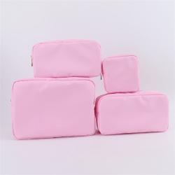 Keymay Custom Gifts Cosmetic Bag Cases Travel Toiletry Zipper Pouch Waterproof Colour Nylon Makeup Bag