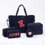 Eco Friendly Hot Sale Travel Cosmetic Bag Corduroy Pouch Custom Designer Personalized Makeup Brush Set