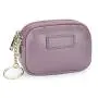 New arrival good quality portable key coin lipstick storage bag leather coin purse mini double-layer zippered coin bag for woman