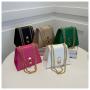 2023 New Thread Cover PU Shoulder Bag High Quality Fashion Trapezoidal Lock Chain Bag Wholesale Women Handbags