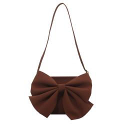 New Fashionable Retro Lady Bags Custom Bolsos Pure Color Ins Trend Shoulder Bag Zipper Simple Bow Pu Leather Underarm Bag