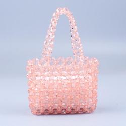 Fashionable and exquisite acrylic handmade beaded woven handbag