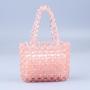 Fashionable and exquisite acrylic handmade beaded woven handbag