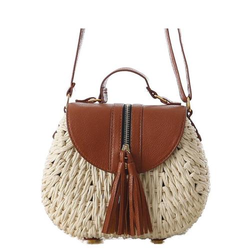 KBW053  New Paper Rope Woven Package Fresh Cross-body Straw Woven Bag Beach Holiday Shoulder Women's Bag Woven Bag