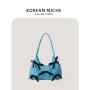Fashion Large Capacity Nylon PU Material Handbag Ladies Underarm Shoulder Bag With Zipper Closure
