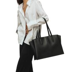 Wholesale Fashion High End Soft Vegan Leather Womens Tote Bags Large OEM ODM Handbags Luxury Custom Womens Tote Bag