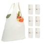 Reusable Grocery Totes Bags Cotton Canvas Foldable Shopping Bags with handle