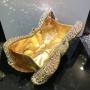 Custom Logo China Supplier Evening Crystal Purses Stone Clutch Bow Shaped Wedding Ladies Bow Tie Purse Clutches for Women