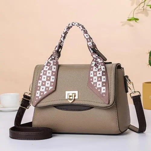 Low MOQ bolsos para mujer Scarves Lichee leather bag women hand bags crossbody bag For Women