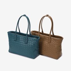 2024 Custom Handmade Weave PU Leather Tote Bag For Women Ladies Luxury Handbag