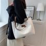 Gelory Wholesale Office Lady One Shoulder Tote Handbag Large Capacity PU Leather Tote Bags For Women