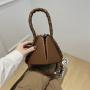 2023 Women'S New Fashion Thread PU Bag Fried Dough Twists Woven Portable Bucket Bag bolsos-para-mujeres-