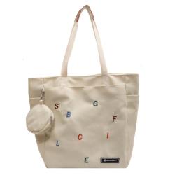 2024 new luxury women's bags minority design letter canvas bag large capacity women's shoulder bag