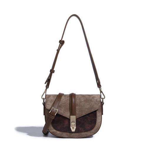 Autumn retro fashion texture crossbody shoulder saddle bags pu leather handbags for women luxury