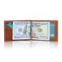 Popular Design RFID Blocking Slim Bifold Genuine Leather Minimalist Front Pocket Wallets High Quality Leather Money Clip