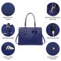 LOVEVOOK PU Leather Work Computer Satchel Bags 15.6 Inch Large Briefcase Bag with USB Charging Port Laptop Tote Bag for Women