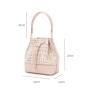 Elegant Ladies Pu Leather Handbags Factory Straw String Women Designer Bucket Bags Elegant Women Shoulder Bag Cross Body Bag