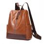 Wholesale Retro Oil Wax Soft Leather PU Large Capacity Women Leather Backpack