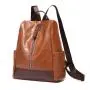 Wholesale Retro Oil Wax Soft Leather PU Large Capacity Women Leather Backpack