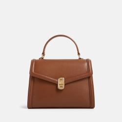 2024 New Brown Smooth Women Handbags Luxury Pu Leather Ladies Hand Bag Custom Brands Purses Woman Crossbody Shoulder Bag