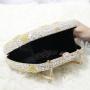 New golden sequin bag European and American style dress clutch bag metal chain women's crossbody bags handbags ladies clutches pochette femme