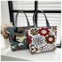 ZR416 New Printed Canvas Bag Wholesale Leisure Women's Fashion Portable Underarm Bag Shopping Bag