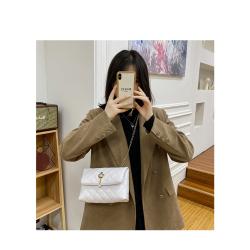 Thread Fashion Korean Square Zipper Handbags China Wholesale PU Ladies Shoulder Bag Small Handbag for Ladies Chain Handbag