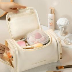 Fashion PU Leather Large Cosmetic Bags Beauty Case Women Portable Makeup Bag Multifunctional Travel Storage Bag