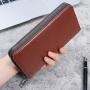 Custom logo Black Long Zipper Purses for Men PU Leather Wallet Women sac tendance 2024 carteras para mujer