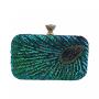 Cross-border New Evening Bags Hard Shell Peacock Clutch Bag Wholesale Jewelry Cosmetic Bag